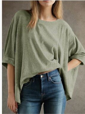 Relaxed Sage Green Women's Boxy Tee